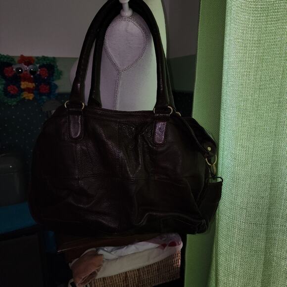 AUTHENTIC LEATHER EUC 100% LEATHER SHOULDER BAG - Picture 8 of 8